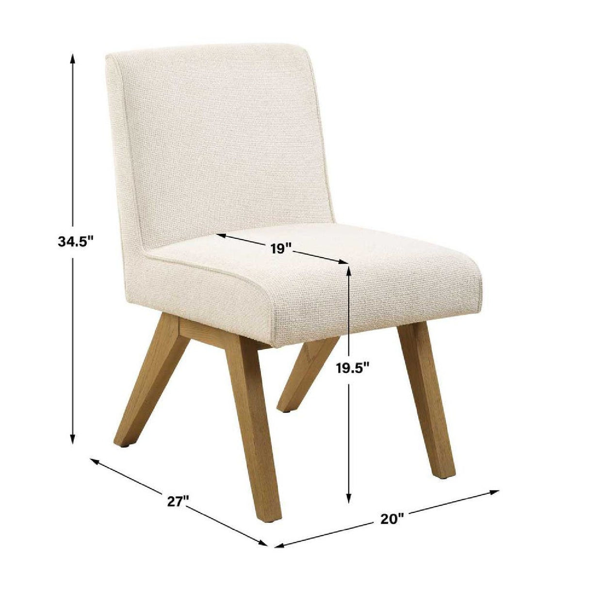   Oak Framed Padded Dining Chair | Oroa.com