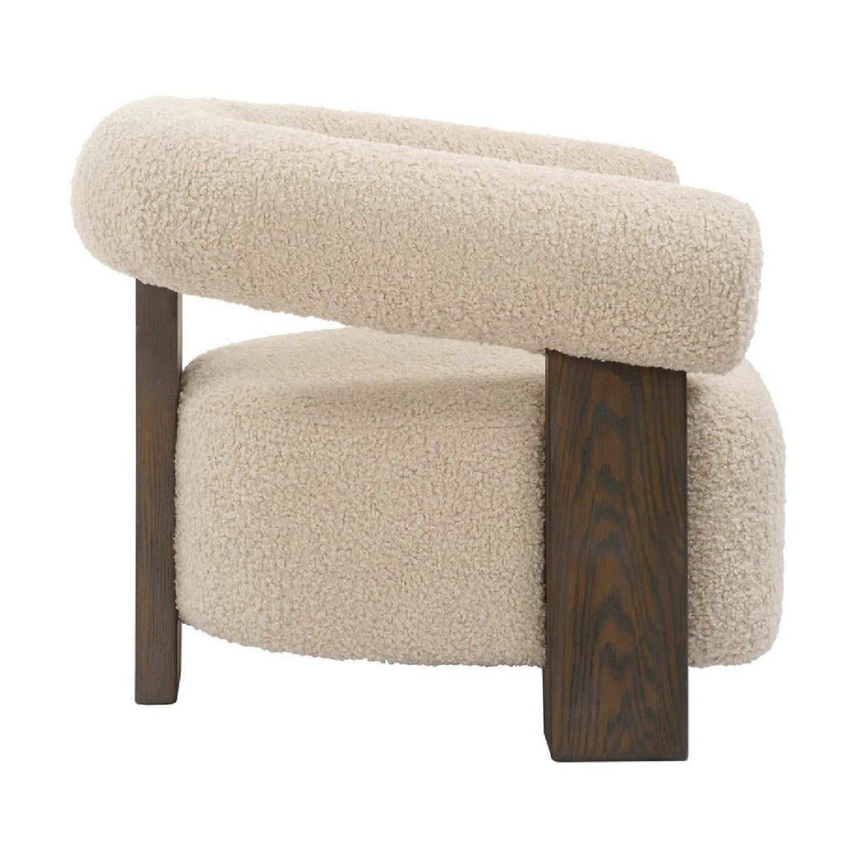   White Shearling T-Back Accent Chair | Oroa.com