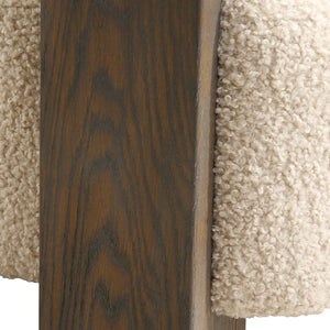   White Shearling T-Back Accent Chair | Oroa.com