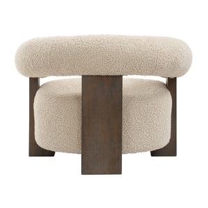   White Shearling T-Back Accent Chair | Oroa.com