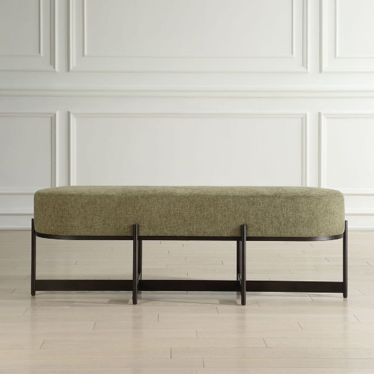   Green Upholstered Bench | Oroa.com