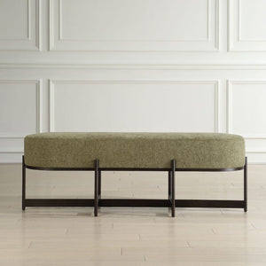   Green Upholstered Bench | Oroa.com