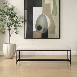  White Upholstered Bench | Oroa.com