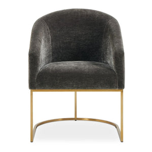   Black Velvet Cantilevered Dining Chair | Oroa.com