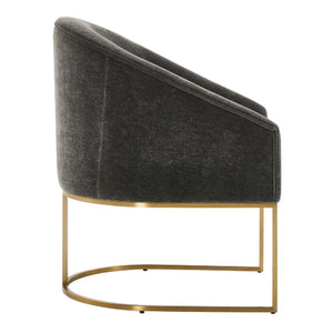   Black Velvet Cantilevered Dining Chair | Oroa.com