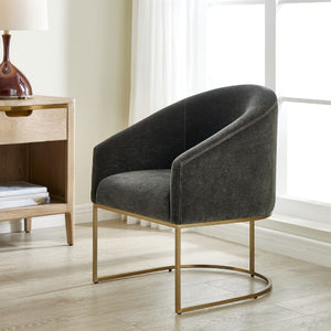   Black Velvet Cantilevered Dining Chair | Oroa.com