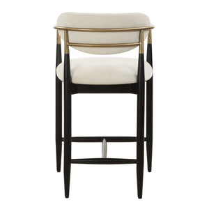   Modern European furniture - White Velvet Counter Stool - www.oroa.com | Oroa.com