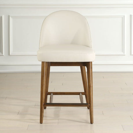   Cream Leather Inspired Counter Stool | Oroa.com