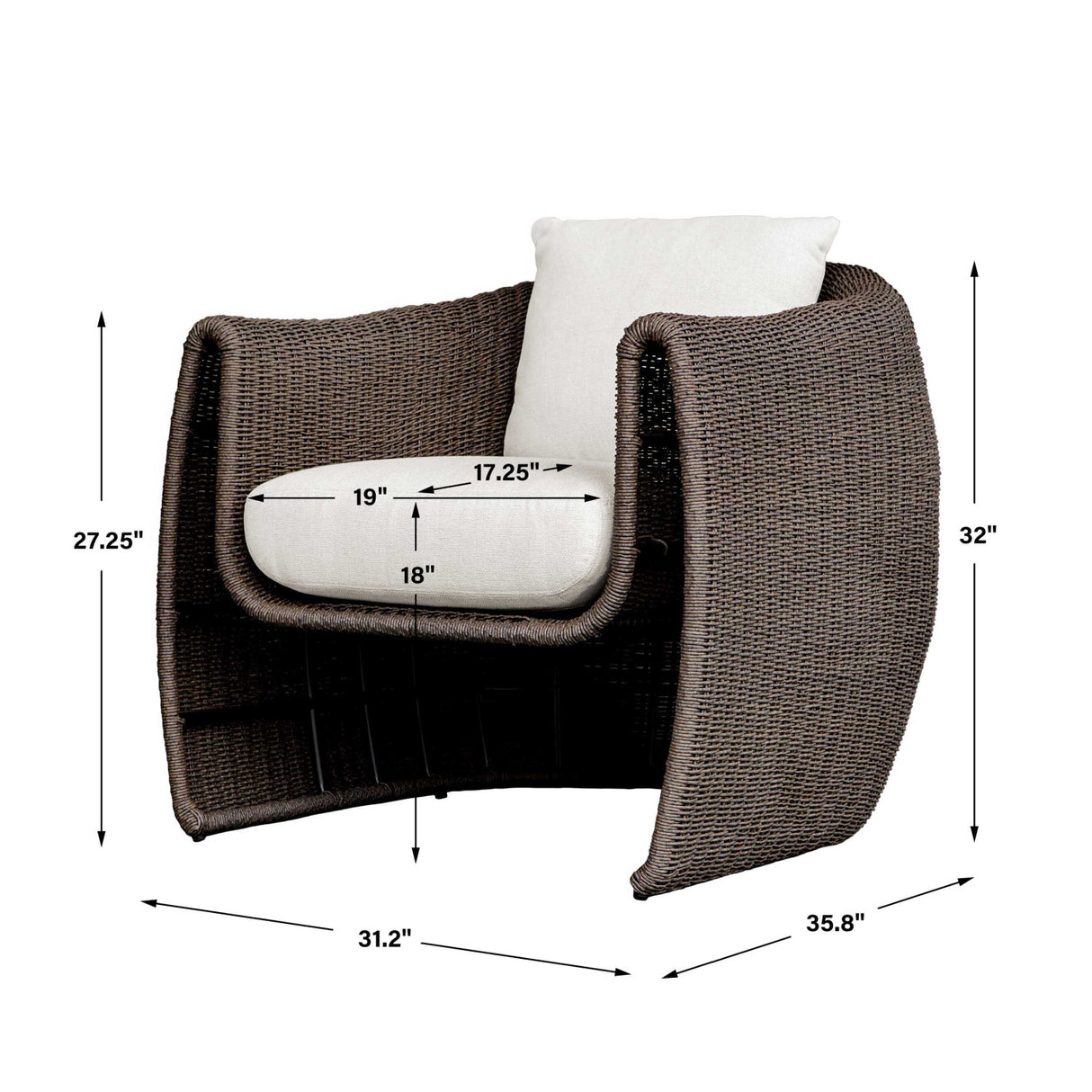   Woven Wicker Outdoor Lounge Chair | Oroa.com