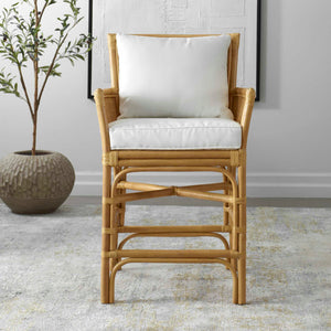   Woven Rattan Counter Stool | Oroa.com