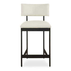   White Leather Counter Stool | Oroa.com