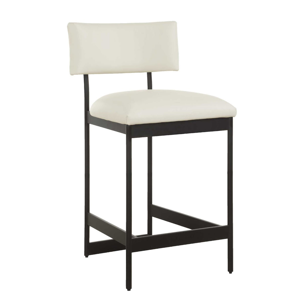   White Leather Counter Stool | Oroa.com