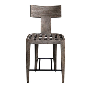   Mahogany T-Shaped Outdoor Counter Stool | Oroa.com