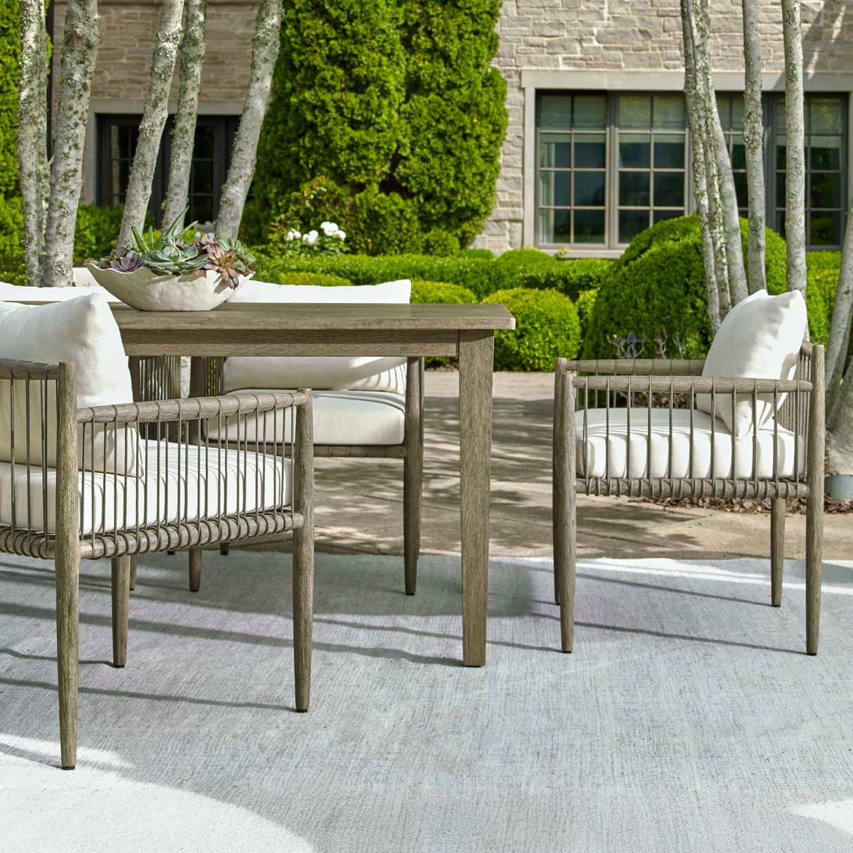   Gray Mahogany Outdoor Dining Chair | Oroa.com
