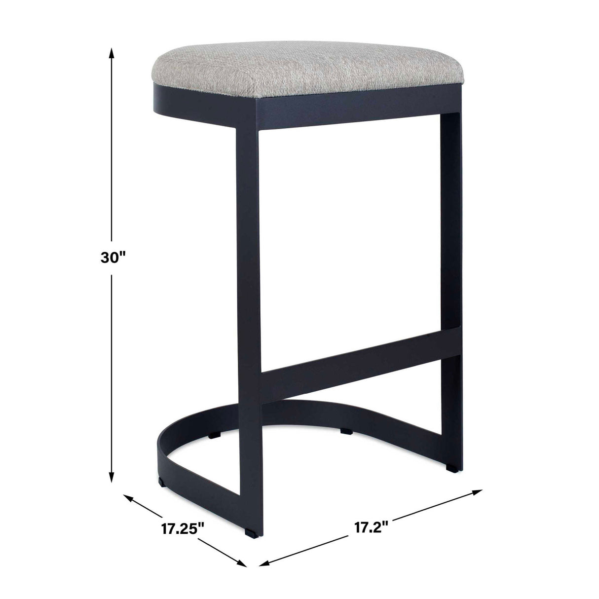   Black Cantilevered Outdoor Bar Stool | Oroa.com