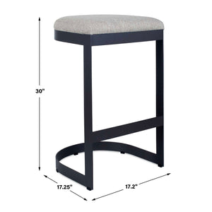   Black Cantilevered Outdoor Bar Stool | Oroa.com