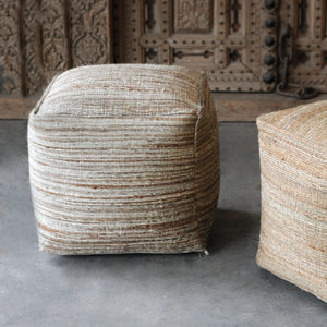   Natural Hemp Fibers Pouf | Oroa.com