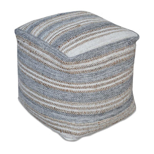   Gray & Cream Fabric Ottoman | Oroa.com