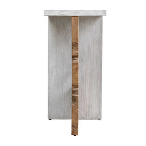   Two-Toned Teak Accent Table | Oroa.com