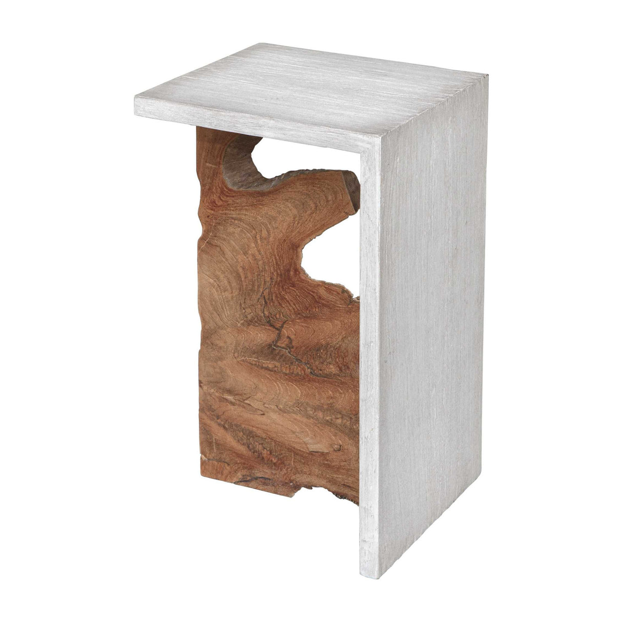   Two-Toned Teak Accent Table | Oroa.com