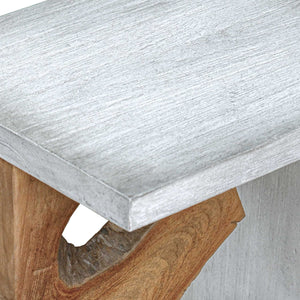   Two-Toned Teak Accent Table | Oroa.com