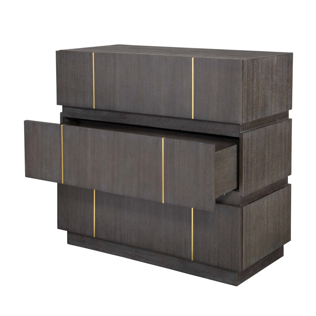   Dark Acacia 3-Drawer Chest | Oroa.com