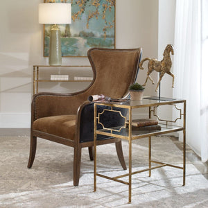   Gold Framed Side Table | Oroa.com