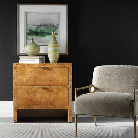   Modern European furniture - 2-Drawer Burl Accent Chest - www.oroa.com | Oroa.com