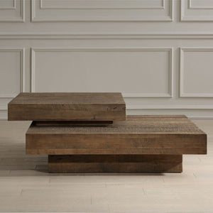   2-Layer Natural Oak Coffee Table | Oroa.com