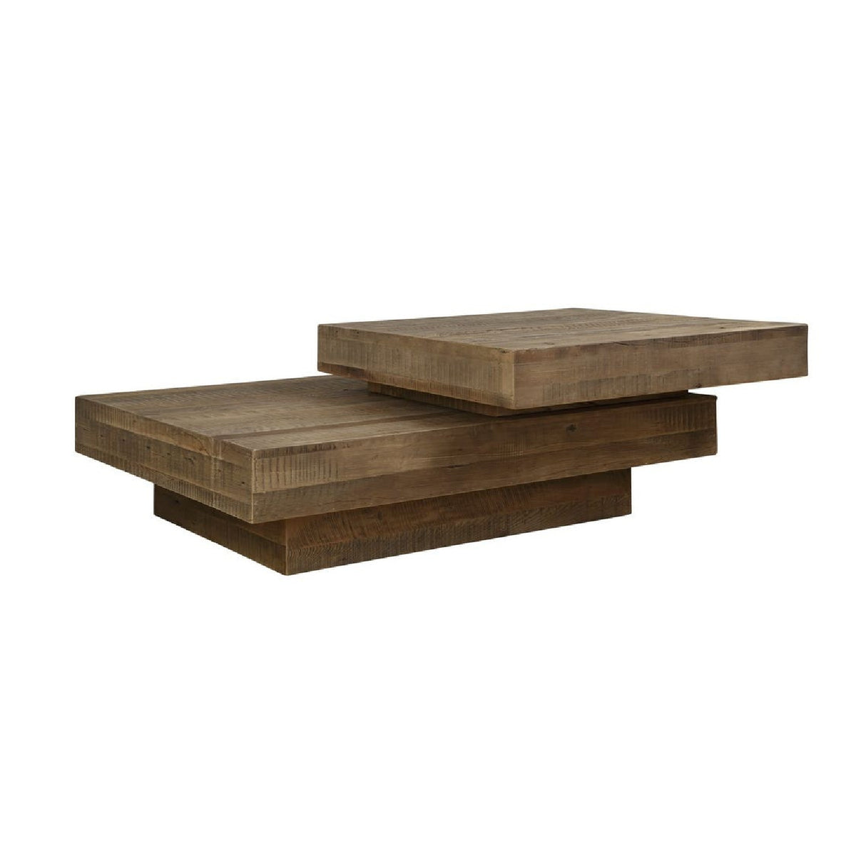   2-Layer Natural Oak Coffee Table | Oroa.com