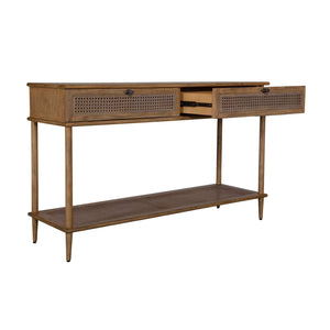   2-Drawer Cane Console Table | Oroa.com