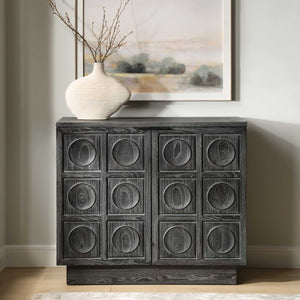   Circle Carved Elm 2-Door Cabinet | Oroa.com