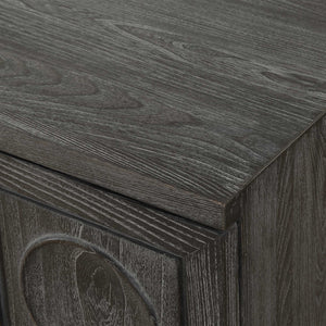   Circle Carved Elm 2-Door Cabinet | Oroa.com