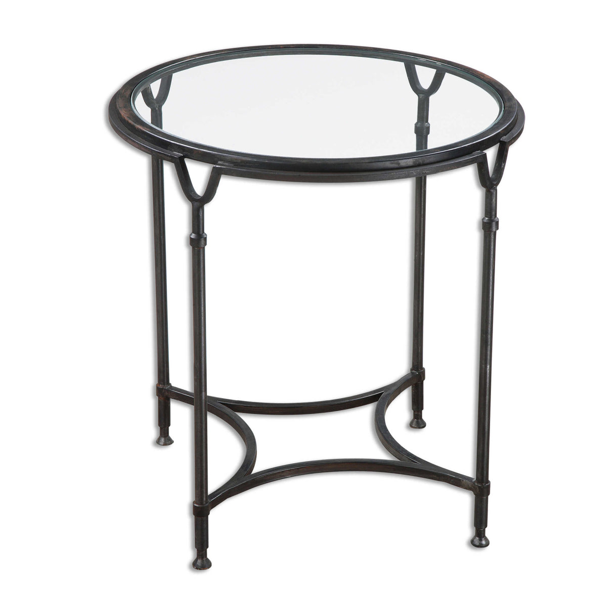  Black Steel Framed Side Table | Oroa.com