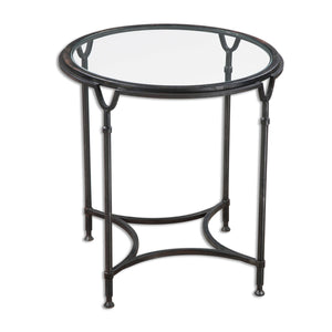   Black Steel Framed Side Table | Oroa.com
