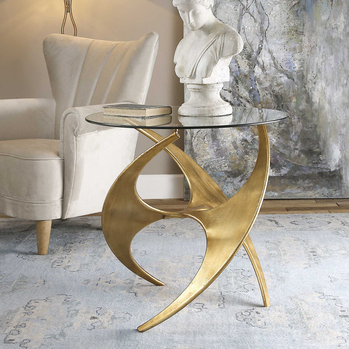   Antique Gold Side Table | Oroa.com