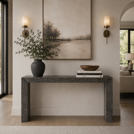   Chiseled Black Elm Console Table | Oroa.com