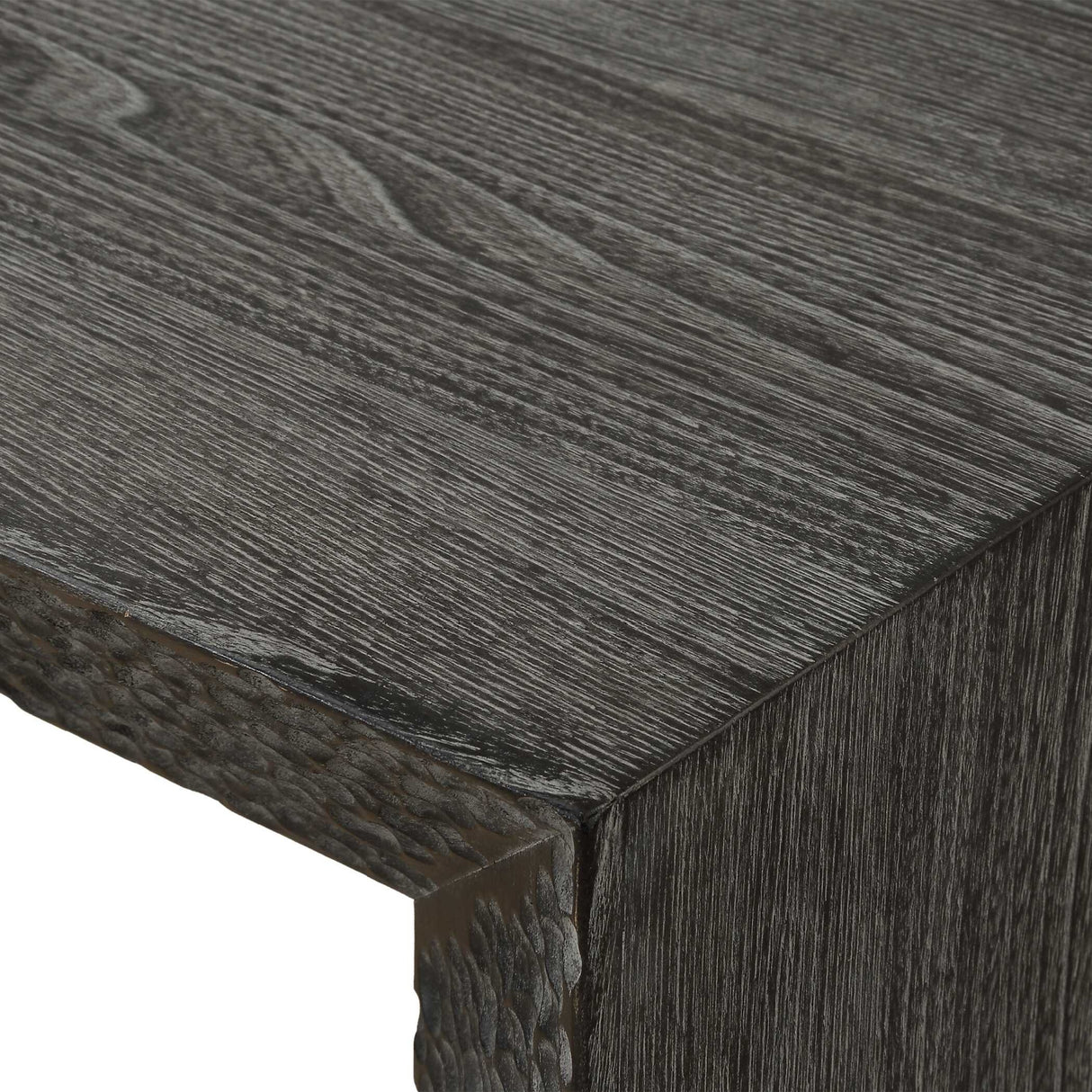   Chiseled Black Elm Console Table | Oroa.com