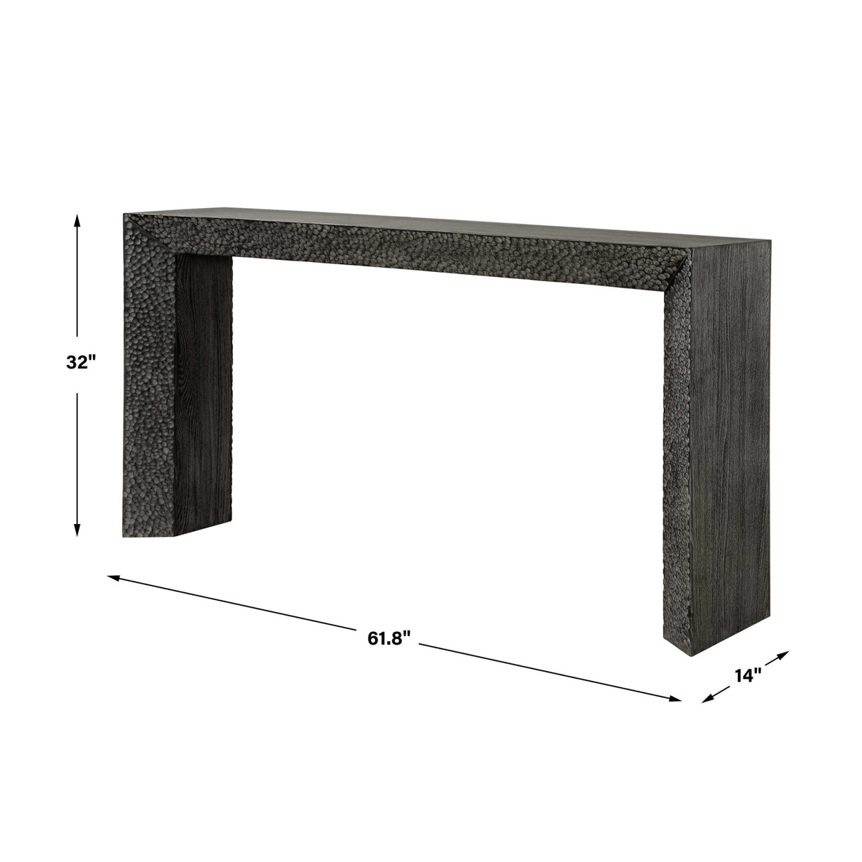   Chiseled Black Elm Console Table | Oroa.com