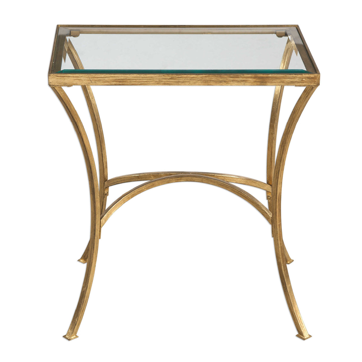   Gold Framed Glass End Table | Oroa.com