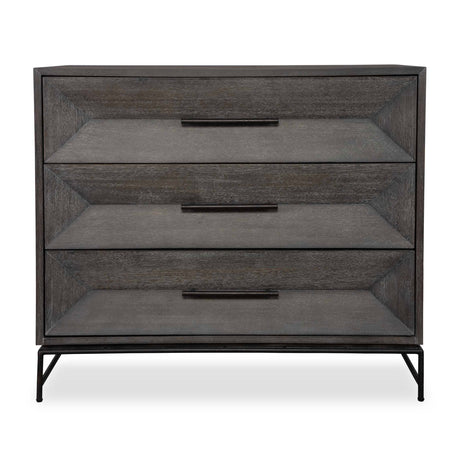   Modern European furniture - Gray Glazed Acacia 3-Drawer Chest - www.oroa.com | Oroa.com