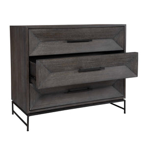   Gray Glazed Acacia 3-Drawer Chest | Oroa.com
