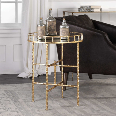   Gold Framed Mirror Accent Table | Oroa.com