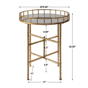   Gold Framed Mirror Accent Table | Oroa.com