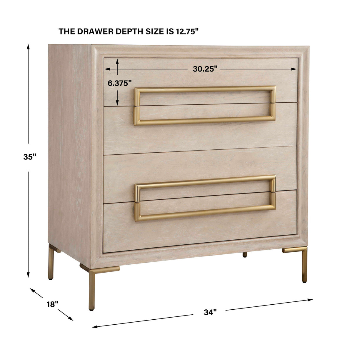   Light Oak 4-Drawer Accent Chest | Oroa.com
