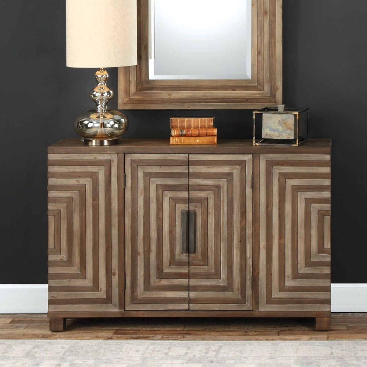   Fir Wood Parquet Console Cabinet | Oroa.com