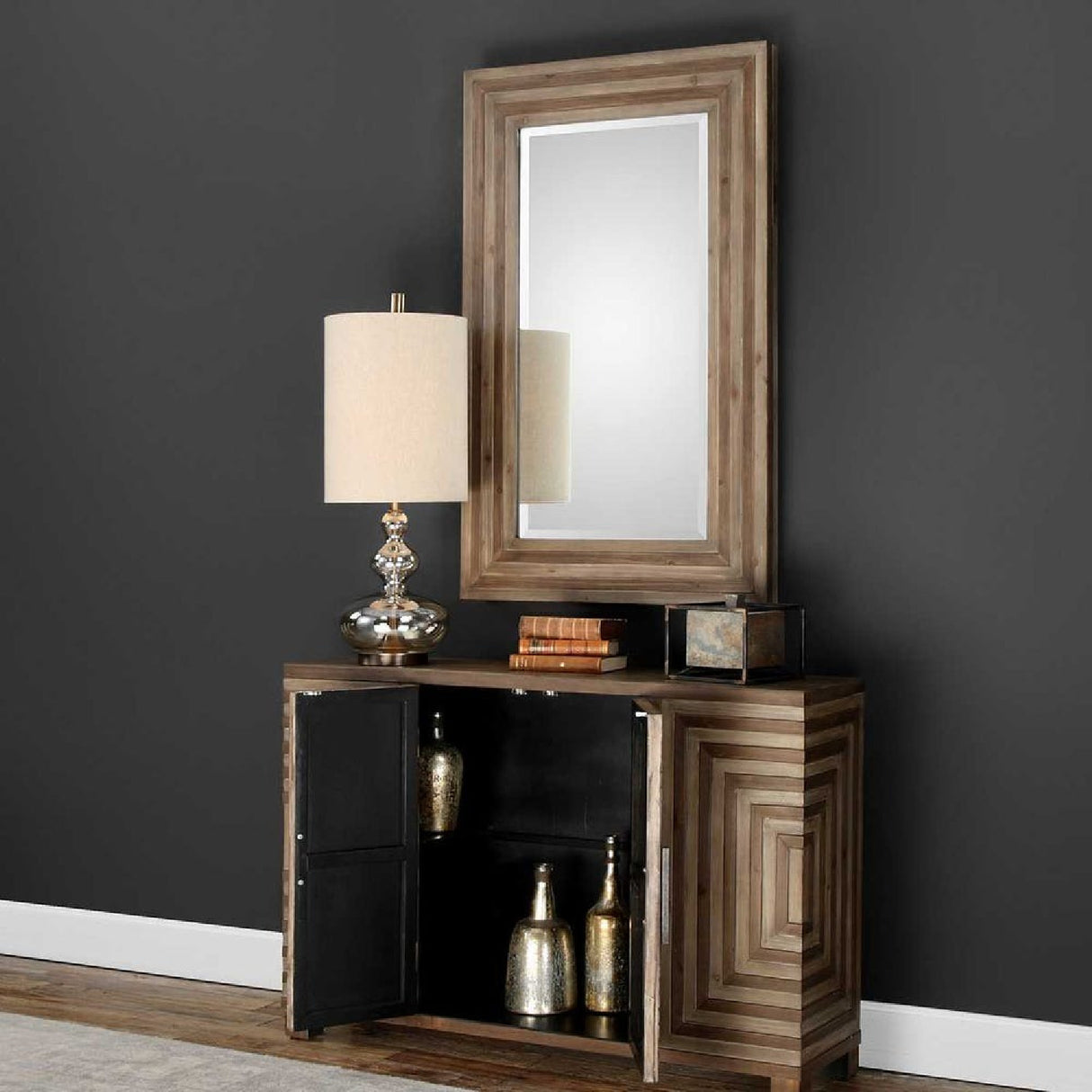   Fir Wood Parquet Console Cabinet | Oroa.com