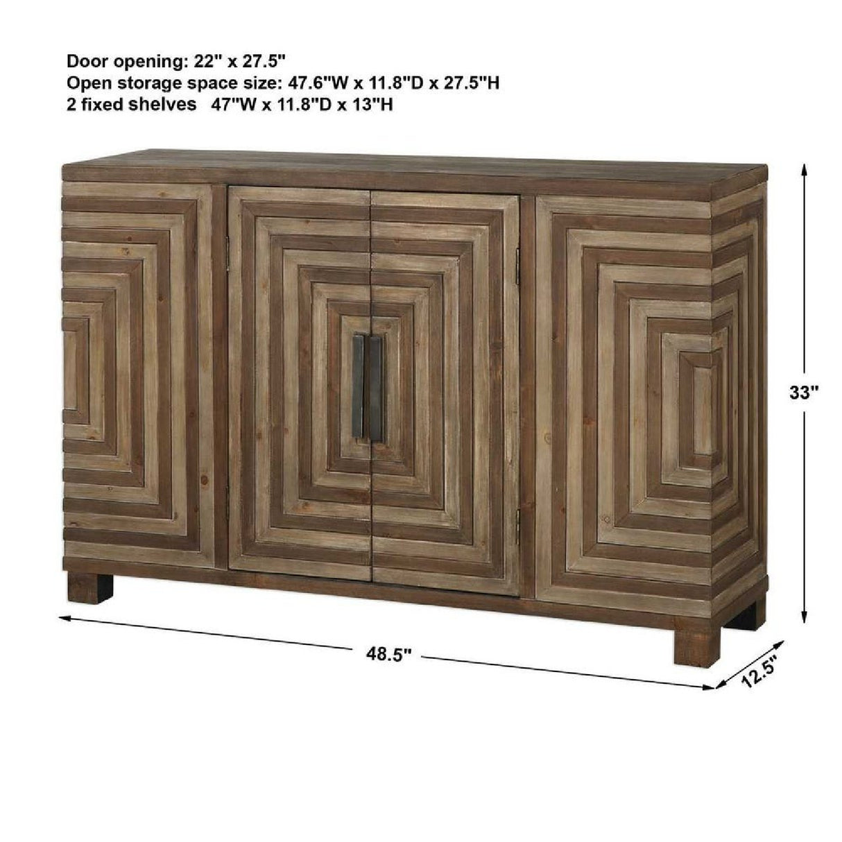   Fir Wood Parquet Console Cabinet | Oroa.com