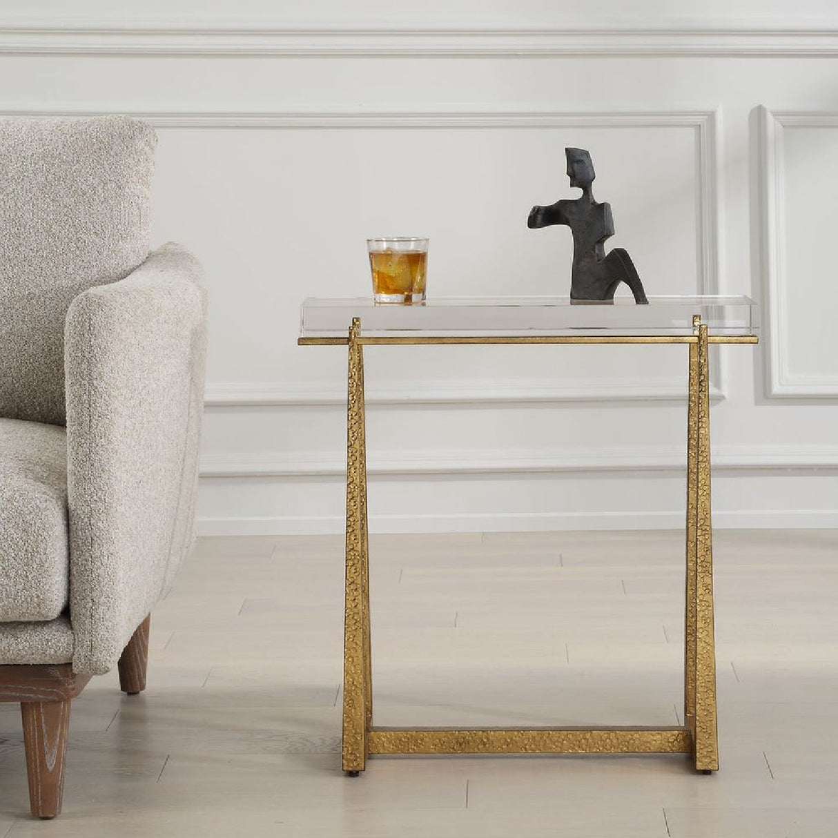   Crystal Top Accent Table | Oroa.com