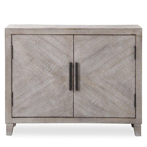   Whitewashed Fir Wood 2-Door Cabinet | Oroa.com